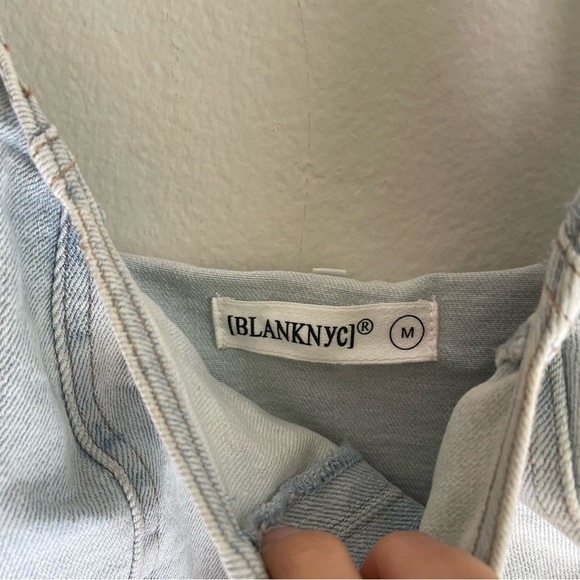 Blank NYC Give Way My Heart light wash denim cut out mini dress - Picture 8 of 11